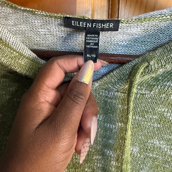 Eileen Fisher Olive Green Women's Hoodie - Picture 8 of 8